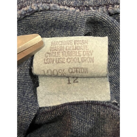 Vintage Colours Blue Denim Dress Womens 12 With Embroidered Detail & Back Zipper - Picture 8 of 16